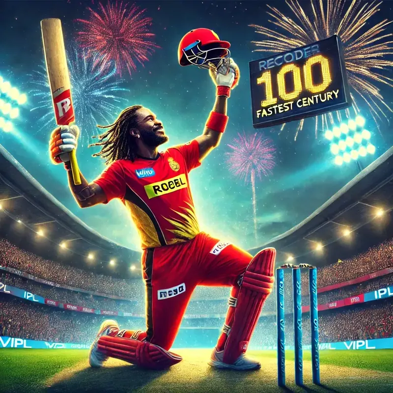 Fastest Century in IPL  – Top Record Holder
