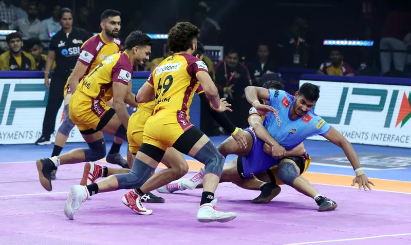 Super 10s from Vijay and Bharat & Ankit’s High Five leads Telugu Titans to commanding win vs the Warriorz
